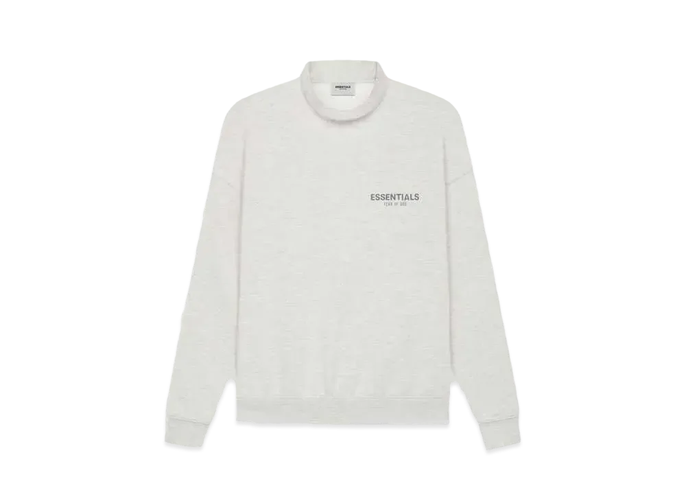 FEAR OF GOD ESSENTIALS Pullover Mockneck "Light Heather Oatmeal"
