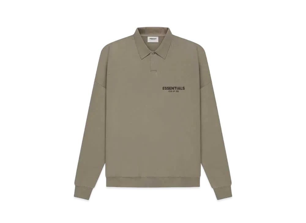 フィアオブゴッド エッセンシャルズ ロングスリーブ フレンチ テリー ポロ "トープ"