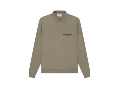 FEAR OF GOD ESSENTIALS Long Sleeve French Terry Polo "Taupe"