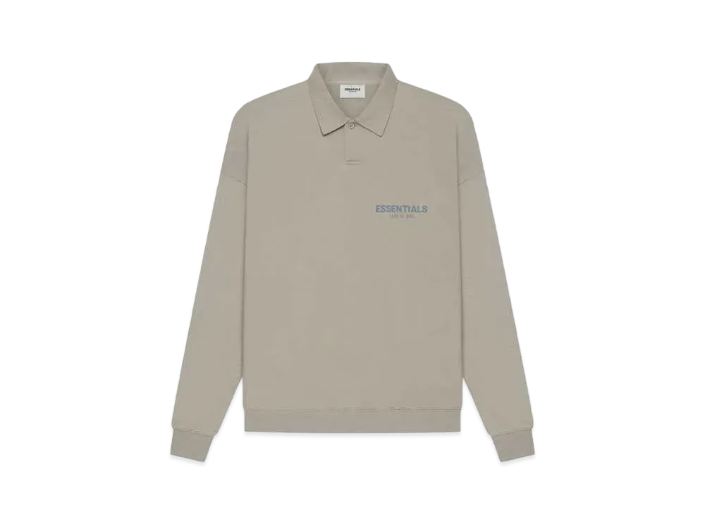 FEAR OF GOD ESSENTIALS Long Sleeve French Terry Polo "Moss"