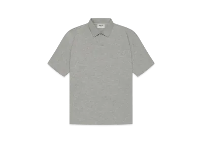 FEAR OF GOD ESSENTIALS Short Sleeve Polo "Dark Heather Oatmeal"