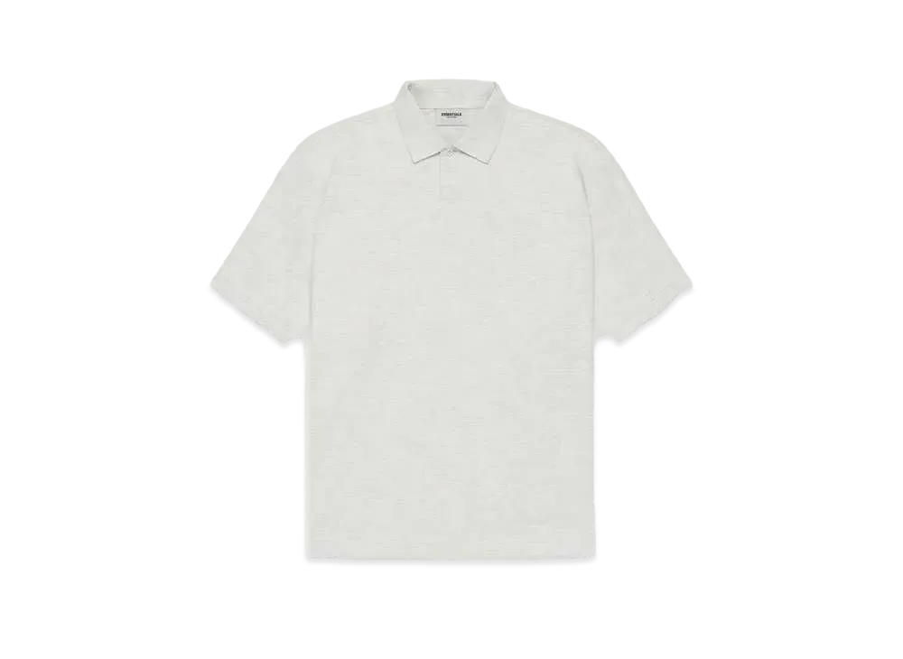 FEAR OF GOD ESSENTIALS Short Sleeve Polo "Light Heather Oatmeal"