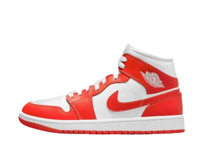 Nike Women's Air Jordan 1 Mid "White/Habanero Red"