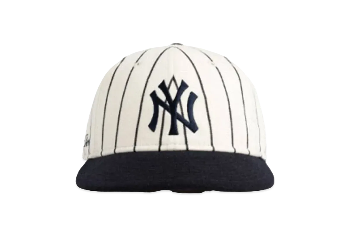 NEW ERA x Aime Leon Dore Wool Pinstripe Yankee Hat "White/Navy"
