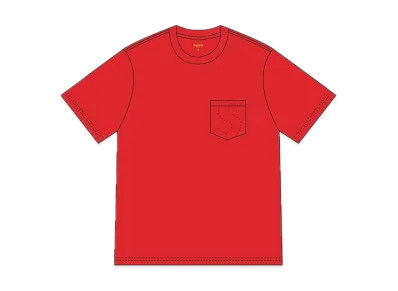 Supreme Laser Cut S Logo Pocket Tee "Red"