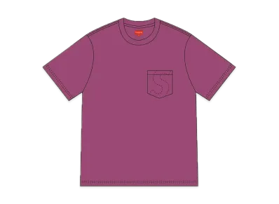 Supreme Laser Cut S Logo Pocket Tee "Purple"