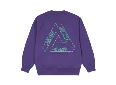 PALACE Outliner Mit Designer Crew "Purple"