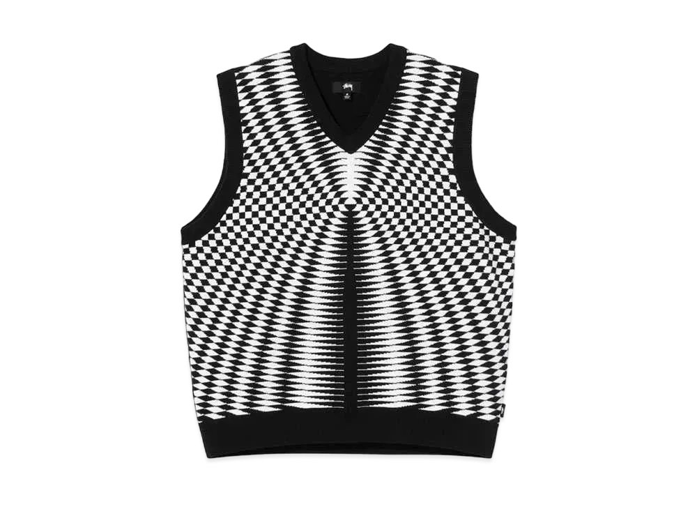 Stussy PSYCHEDELIC CHECK VEST "Black"