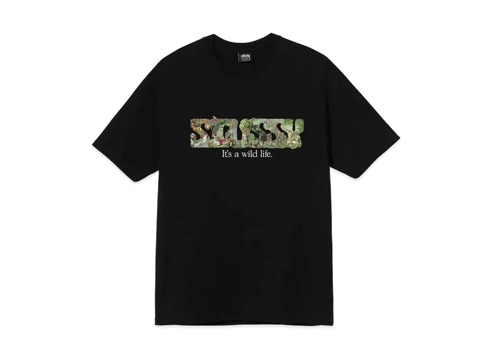 Stussy ITS A WILD LIFE TEE "Black"