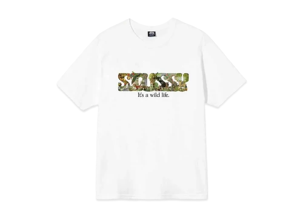 Stussy ITS A WILD LIFE TEE "White"
