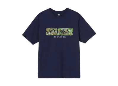 Stussy ITS A WILD LIFE TEE "Navy"