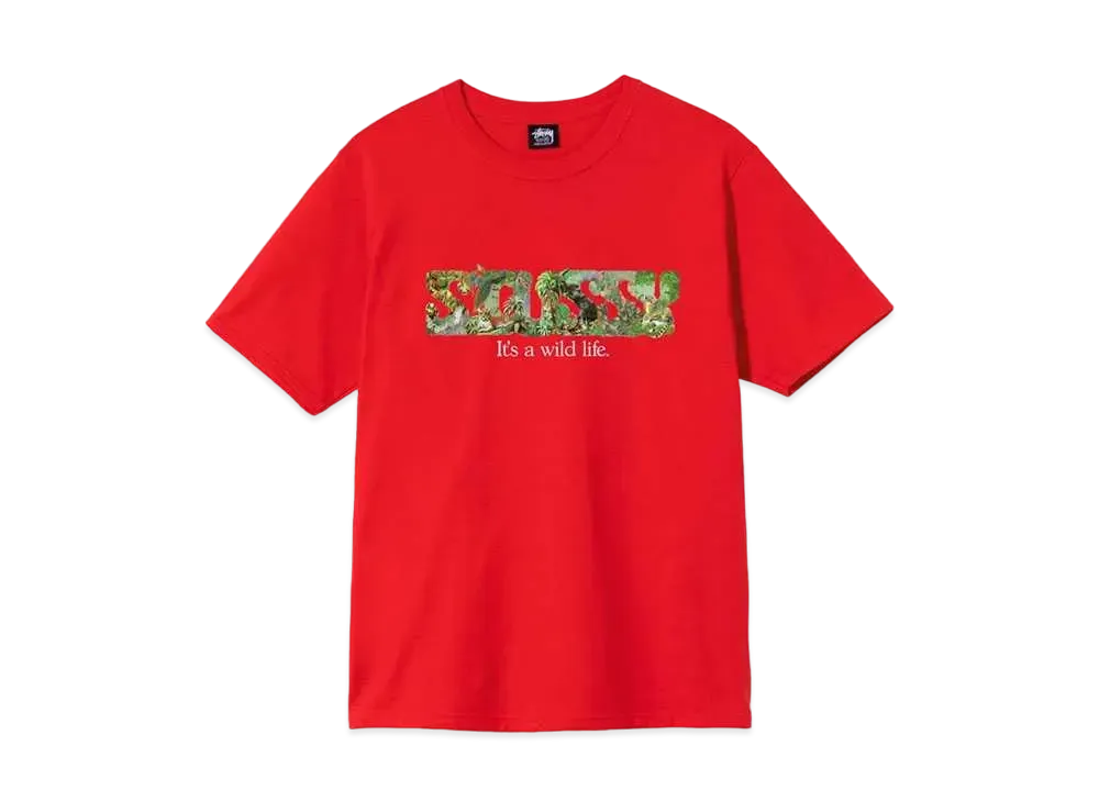 Stussy ITS A WILD LIFE TEE "Red"