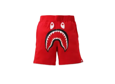 A BATHING APE SHARK SWEAT SHORTS "Red"
