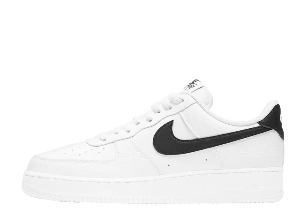 Nike Air Force 1 Low '07 "White Black Pebbled Leather"