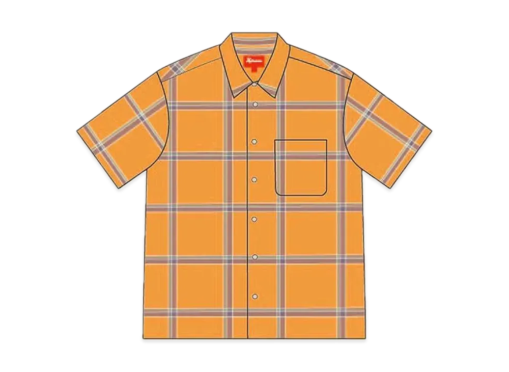 Supreme Lightweight Plaid S/S Shirt "Orange"