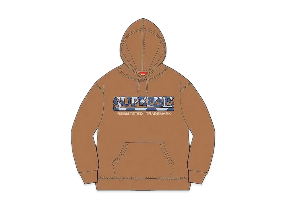 Supreme Denim Logo Hooded Sweatshirt 