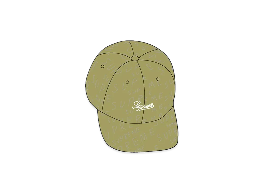 Supreme Warp Jacquard Logos Denim 6-Panel "Sage"