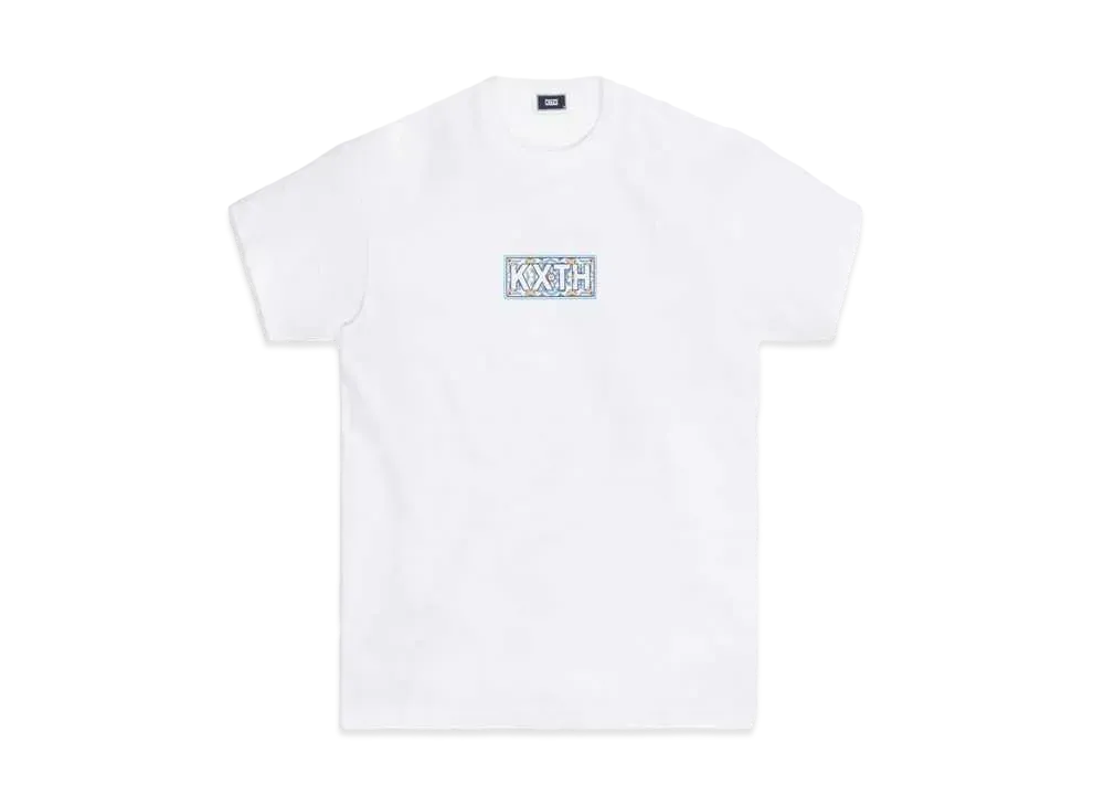 Kith Blue Moroccan Tile Classic Logo Tee "White"