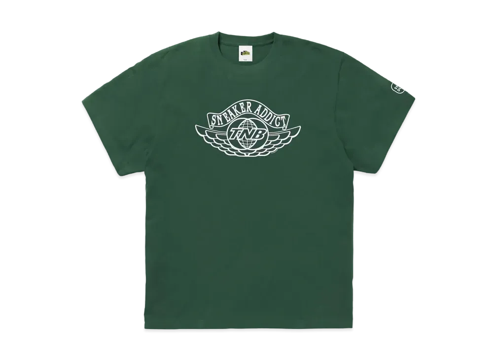 SNKRDUNK × THE NETWORK BUSINESS Tee "SNEAKER ADDICT GREEN"