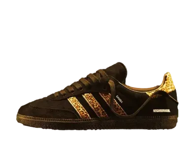 END. × NEIGHBORHOOD × adidas Samba "Core Black/Leopard"