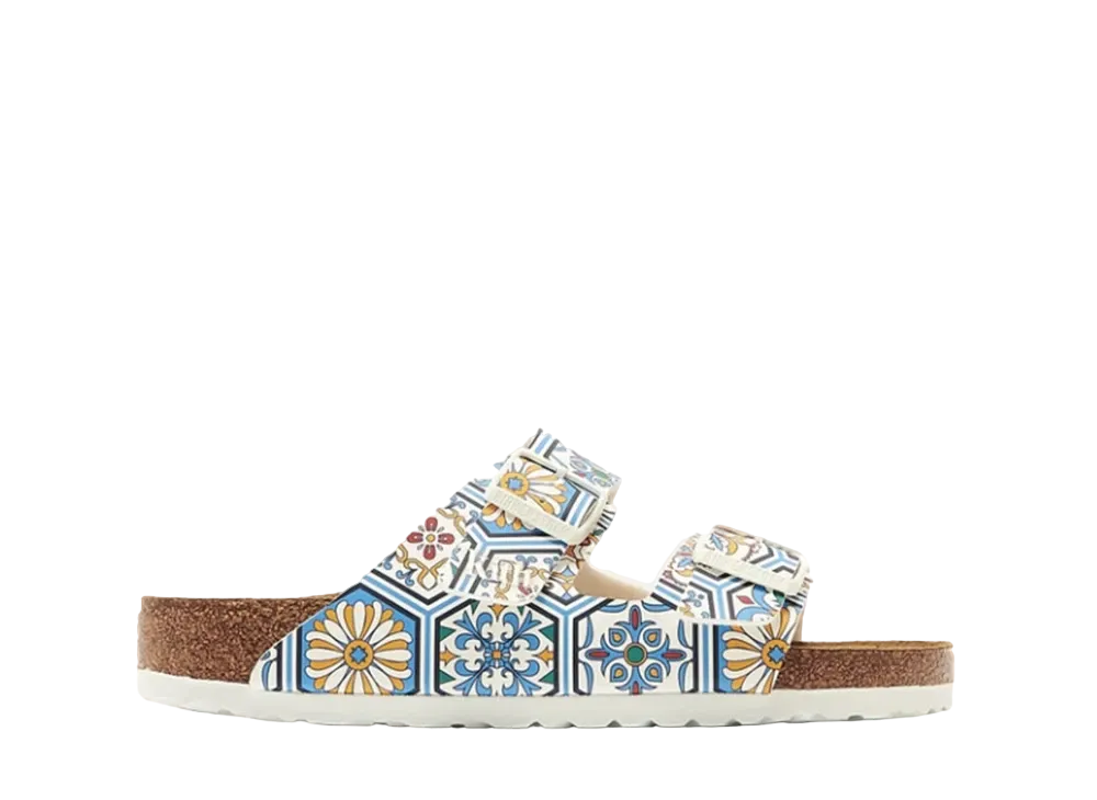 KITH × BIRKENSTOCK Women's Arizona Birko Flor Soft Footbed "Blue Medallion"