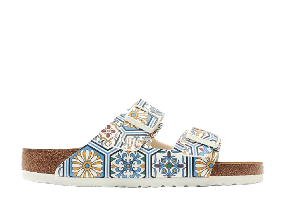 KITH × BIRKENSTOCK Arizona Birko Flor Soft Footbed "Blue Medallion"