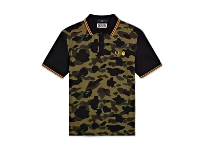 A BATHING APE FRED PERRY POLO SHIRT "Camo"