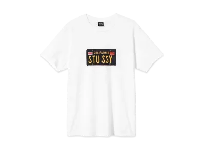Stussy LICENSE PLATE TEE "White"