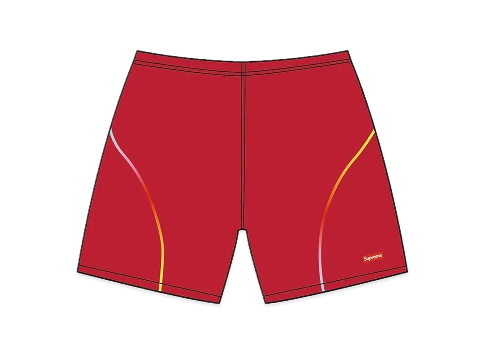 Supreme Gradient Piping Water Short "Red"