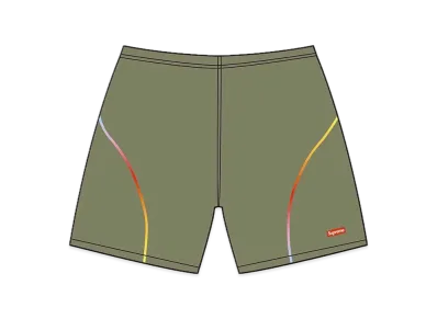 Supreme Gradient Piping Water Short "Olive"