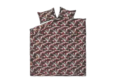 Supreme Logo Camo Duvet + Pillow Set "Red Camo"