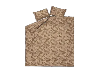 Supreme Logo Camo Duvet + Pillow Set "Tan Camo"