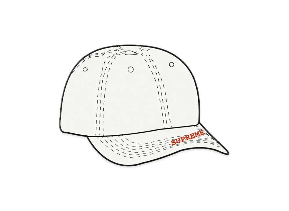 Supreme Visor Logo 6-Panel "White"