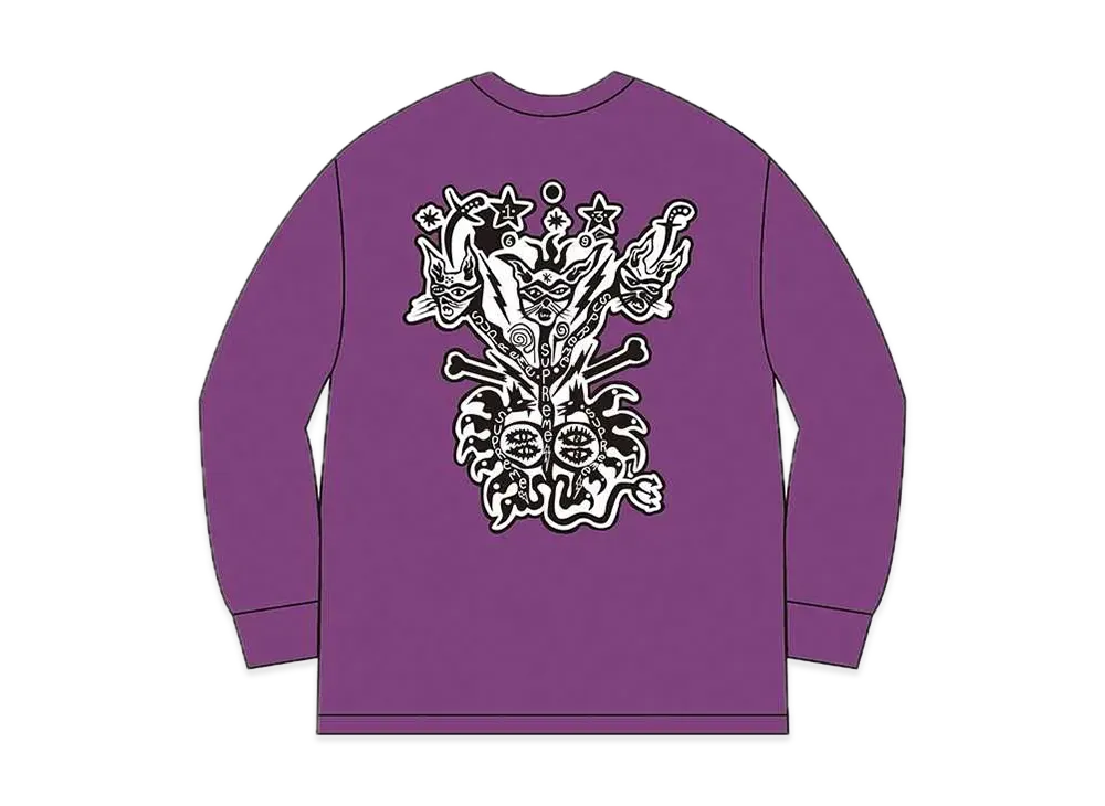 シュプリーム クレイトン パターソン エルエス Tシャツ "パープル"