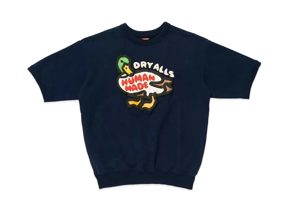 HUMAN MADE SHORT SLEEVE SWEATSHIRT "Navy"