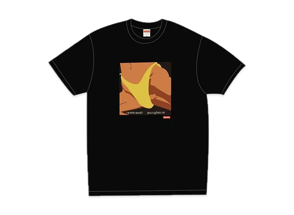 シュプリーム バットホール サーファーズ レンブラント プッシーホース Tシャツ "ブラック"
