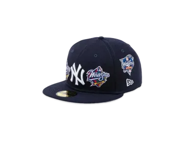 NEW ERA 59Fifty World Champions Newyork Yankees Gray Under Visor "Navy"
