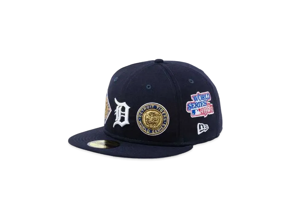 NEW ERA 59Fifty World Champions Detroit Tigers Gray Under Visor "Navy"