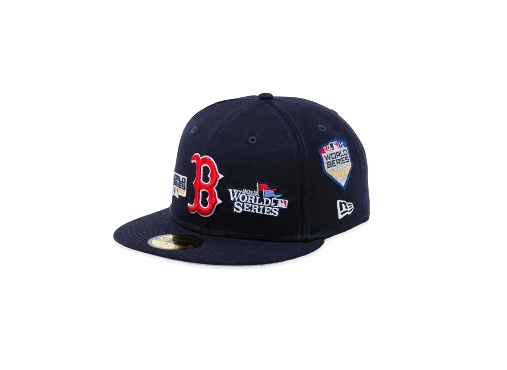 NEW ERA 59Fifty World Champions Boston Red Sox Gray Under Visor "Navy"