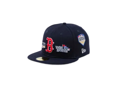NEW ERA 59Fifty World Champions Boston Red Sox Gray Under Visor "Navy"