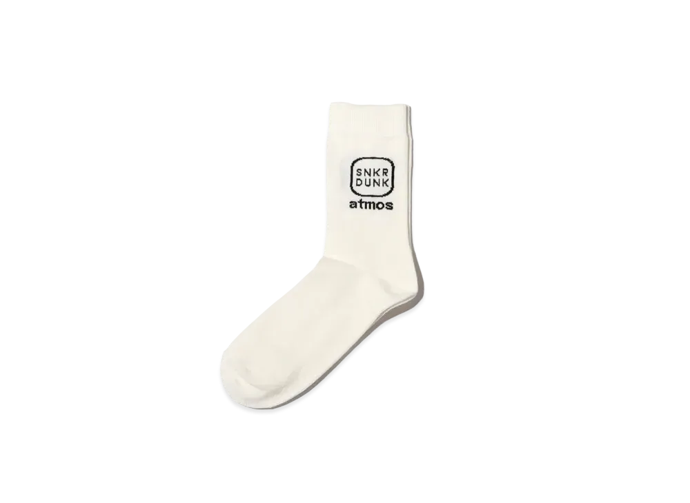 SNKRDUNK × atmos Socks "White"