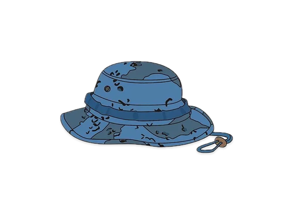 Supreme Overdyed Camo Boonie "Blue"