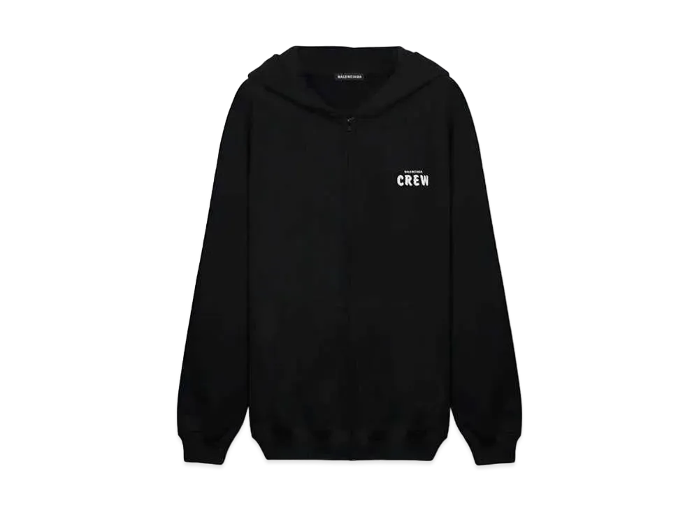 バレンシアガ ロゴ プリント オーバーサイズ フーディー "ブラック"