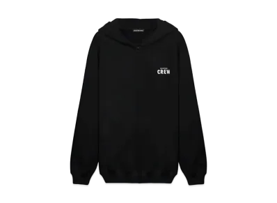 BALENCIAGA Logo-Print Oversize Hoodie "Black"