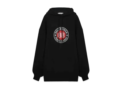 BALENCIAGA Paris France Print Hoodie "Black"