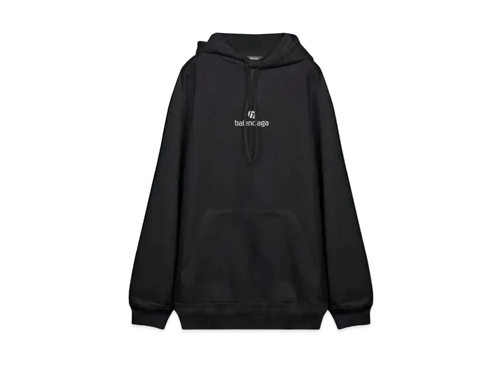 バレンシアガ エンブロイダリー ロゴ フーディー "ブラック"