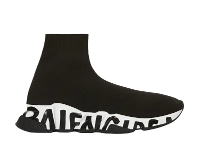 BALENCIAGA SPEED GRAFFITI TRAINERS "BLACK/WHITE"