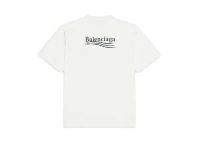 BALENCIAGA Political Campaign Large Fit T-shrit "White"