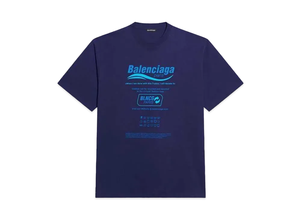 BALENCIAGA Dry Cleaning Boxy T-shrit "Blue"