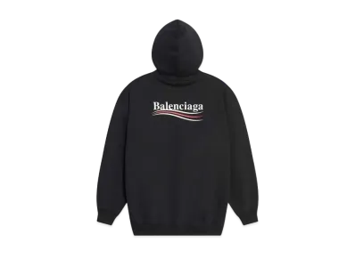BALENCIAGA Logo Print Hoodie Sweater "Black"